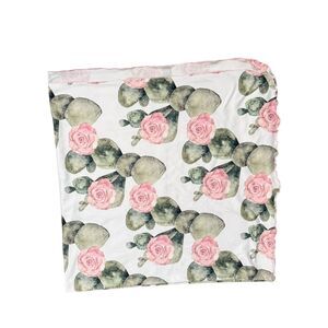 Little Loper's Rose Cactus Swaddle Blanket EUC